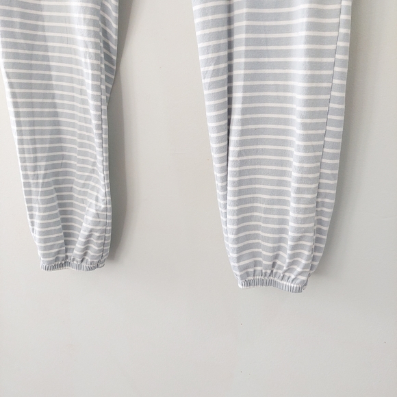Gilligan & O'Malley pajama pants Large blue white stripes joggers drawstring - Picture 5 of 8